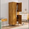 Hexa Red Wooden 2 Door Wardrobe with Drawer and Hanging Space in Giant Wood Colour