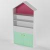 Craft Villa Toddlers Table With Display Cabinet In White & Pink Colour