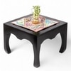Lyon Solid Wood Side Table in Dark Walnut Finish