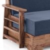 Mahim Compact 3 Seater Sofa cum Bed in Lapis Blue Colour With Storage