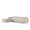 Sophisticated Wood Right Aligned 3-Seater With Upholstery Non Storage Sofa In White Colour