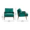 Serenity Boucle Fabric Arm Chair in Green