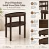 Pearl Sheesham Wood Side Table in Walnut Finish