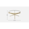 Bellmore Glass Coffee Table In Gold Finish