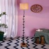 Felicia Beige Cotton Shade Floor Lamp