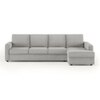 Apollo Compact Sofa (Colour : Vapour Grey, Cushion : Soft, Back Type : Regular, Seating Capacity : Left Aligned 3 Seater + Left Aligned Chaise + Ottoman)