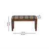 Arbor 4 Seater Dining Set with Check Cushioned Bench