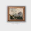 Artistry Black Brown Rustic Mountain Landscape Printed Canvas Wall Prints Set of 1 Multicolor Matte
