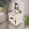 Hexa Red Engineered Wood Dressing Table in Frosty White Colour