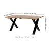 Rosslyn Sheesham Wood Contemporary Dining Table In Teak Finish
