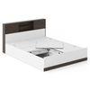 Riley Dual Tone Queen Size Box Storage Bed In White Finish