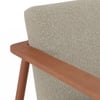 Arles Solid Wood Armchair In Natural Acacia Finish with Stone Boucle Colour
