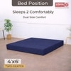 Usha Shriram Folding 2 Seater Double Foam Fold Out Sofa Cum Bed  in Dark Blue Colour