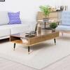 Hexa Engineered Wood Coffee Table With Metal Legs In Flower Wenge