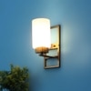 Eliante Modern Wall Lights Glass, Mild Steel & Glass Material Antique & White Finish