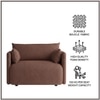 Cozychic Wood 1 Seater With Upholstery Non Storage Sofa In Red Colour