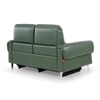 Vivian Two Seater Motorized Leather Recliner in Hunter Green Colour