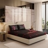 Stoa Paris 300TC UltrSatin King Bedsheet Set Satin King Burgundy Gold