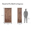 Fidora Solid Wood 2 Door Wardrobe in Teak Finish