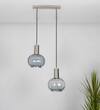 OPALINE Blue Glass Globe Single Light Hanging Light