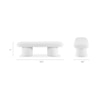 Cassy Boucle 2 Seater Modern Bench in white Color