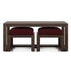 Avril Rectangular Solid Wood Coffee Table In Mango Walnut Finish and in Rococo Red Colour
