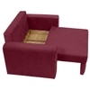 Alfon 1 Seater Velvet Pull Out Sofa Cum Bed with Storage In Maroon