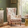 Genoa Lounge Chair In Viva bloom premium cotton Colour