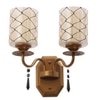 Eliante Modern Wall Lights Mild Steel & Glass Material Antique & Champaign Finish