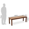 Capra Dining Bench In Teak Finish