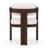 Burbon Solid Wood Upholstered Dining Chair in Walnut Finish
