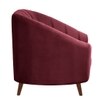 Nilo Velvet 1 Seater Sofa in Maroon Colour