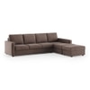 Apollo Sofa (Colour : Daschund Brown, Cushion : Hard, Back Type : Regular, Seating Capacity : Right Aligned 3 Seater + Right Aligned Chaise + Ottoman)