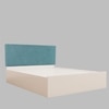 Kosha Engineered Wood Queen  Size Bed With Hydraulic Storage (Melamine Finish, White Colour)