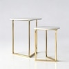 Triangle Metal Side Table in Gold Colour