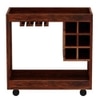 Horizon Solid Wood Bar Cabinet in Teak Finish
