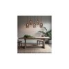 Symmetric 5 Series Brown Solid Wood Cluster Hanging Light