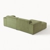 Sophisticated Wood Right Aligned 2-Seater With Upholstery Non Storage Sofas In Green Colour