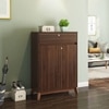 Webster 15 Pair Shoe Rack in Walnut Finish