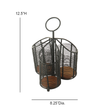 Ireka Home Metal Mate Utensils Holder – Iron and Wood Cutlery Organizer