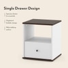 Riley Engineered Wood Bedside Table in Dual Tone Finish