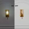ELTHAM Amber Glass and Brass Metal Wall Light