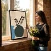 The Castle Decor Boho Abstract Botanical Wall Art Set of 2 Design 14 11x17 Inch