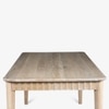 Dune Solid Wood Dining Table in White Colour