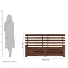 Penta Solid Wood Queen  Size Bed Without Storage (Provincial Teak Finish)