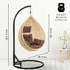 Rattan Egg Single Seater 6 Star Swing Chair Brown