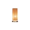 Round Cylindrical Bamboo Table Lamp with Steel Base