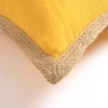 Sunflower Jute Border Cushion Cover