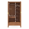 Toledo Solid Wood 2 Door Wardrobe In Amber Walnut Finish