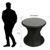 Bendigo Wicker Table And Chair Set In Black Finish